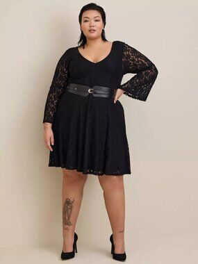 Torrid Mini Lace Bell Trapeze Dress